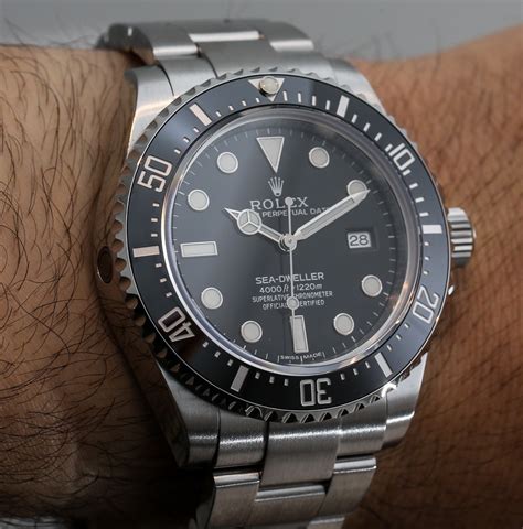 rolex sea dweller 4000 on the wrist|rolex sea dweller price new.